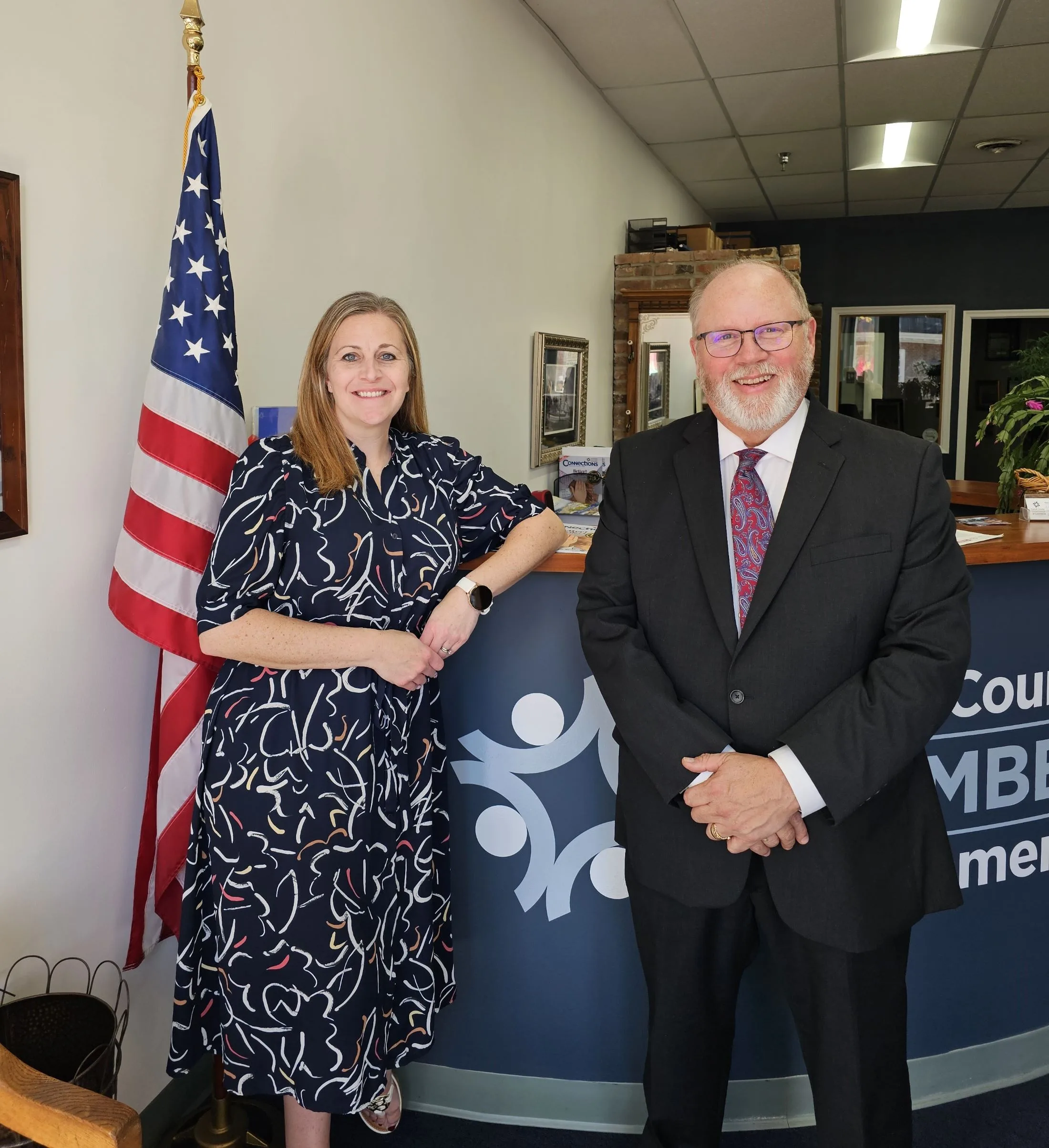 Mike and Becky showcase upcoming Chamber events and the benefits of joining the Chamber in it's 100th year